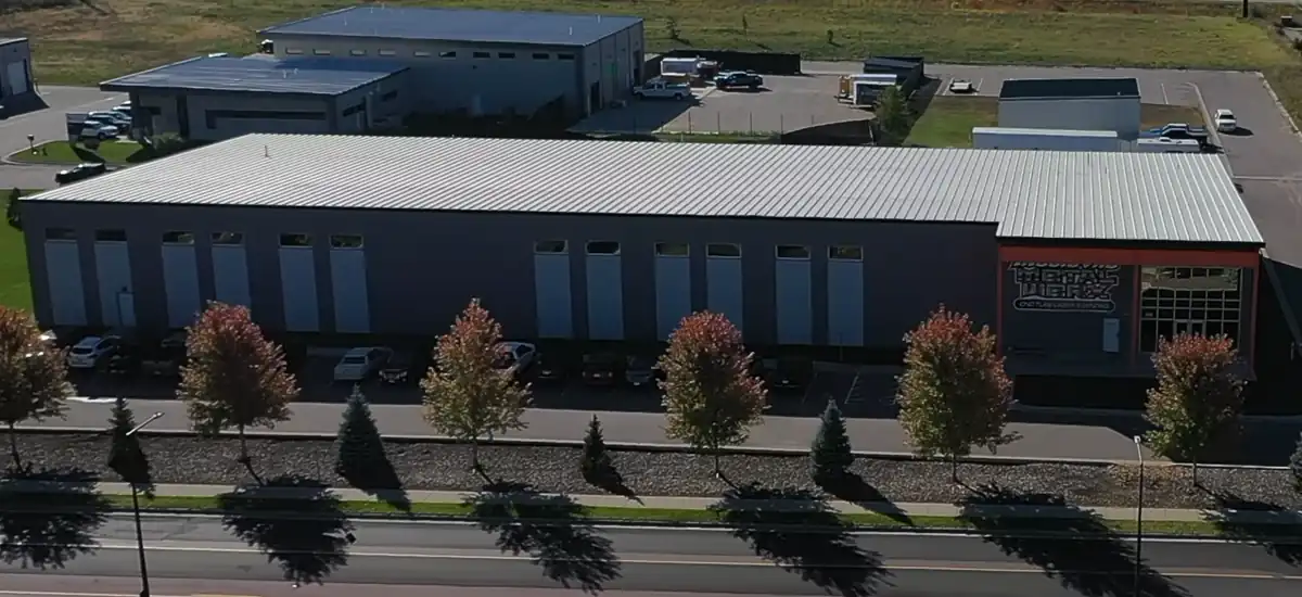 Aerial view of the Medieval Metalwerx facility